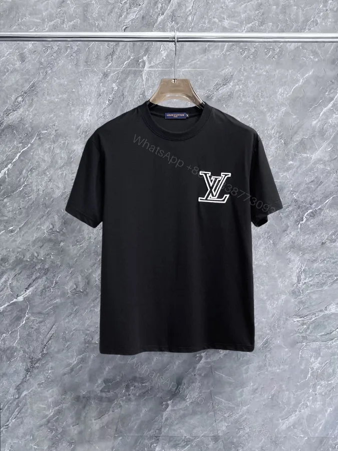 View 1 of LV A貨簡約刺繡Logo短袖T恤百搭潮流款
