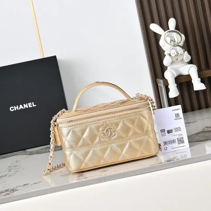 View 1 of Quilted Metallic Handbag: Compact Glamour, All-Day Versatility