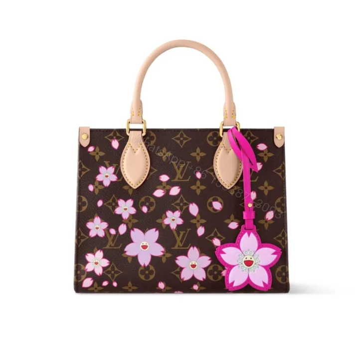 View 1 of Louis Vuitton X Takashi Murakami Onthego PM Sakura Brown 25Cm M13269