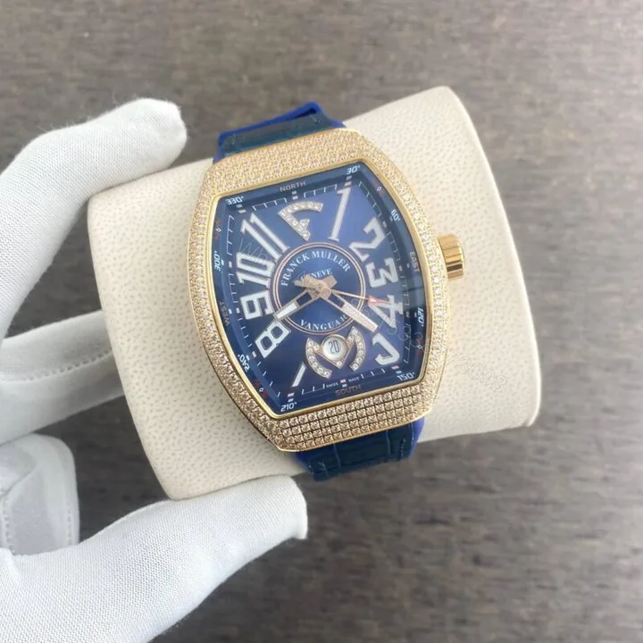 View 1 of Franck Muller Vanguard Diamond Bezel Blue Strap 40mm Automatic