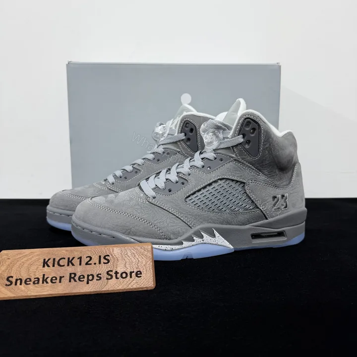 View 1 of Air Jordan 5 Wolf Grey Reps