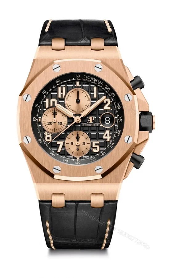 View 1 of Replica Audemars Piguet Royal Oak Offshore Selfwinding Chronograph Black Gold 26470OR.OO.A002CR.02
