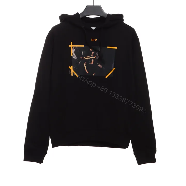 View 1 of Off-White Religious Virgin Print Hoodie