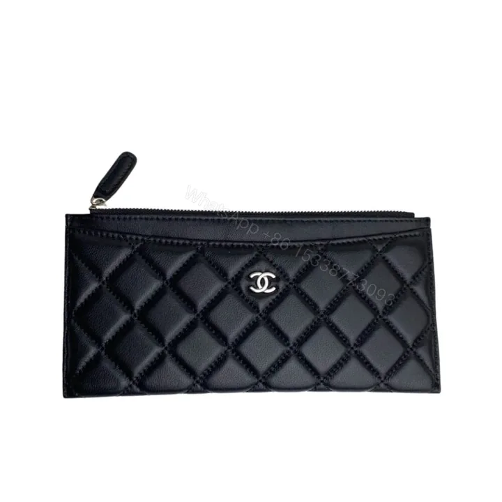 View 1 of Chanel Classic Zip Pouch Wallet Black 22Cm