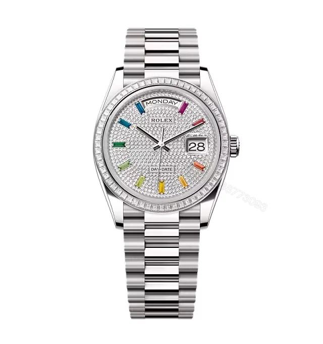 View 1 of Superclone Rolex Day-Date Diamond-Paved Dial 128399tbr-0005 36 mm