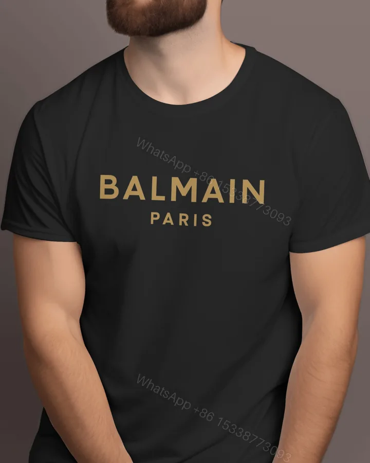 View 1 of BUY FIRST COPY BALMAIN ROUND NECK SUMMER COTTON T-SHIRTS