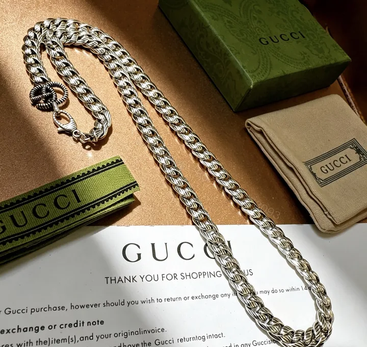 View 1 of Gucci高仿粗鏈項鍊 男士重工金屬潮流設計