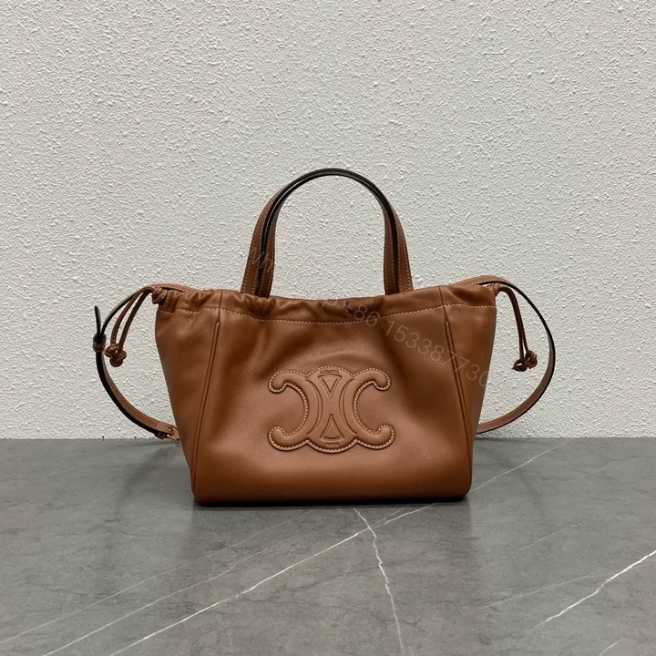 View 1 of Celine Cabas Brown Soft Leather 22x17x15cm