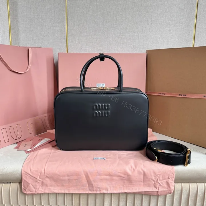 View 1 of 高仿miumiu*5BB17長肩帶公文包黑色免檢版