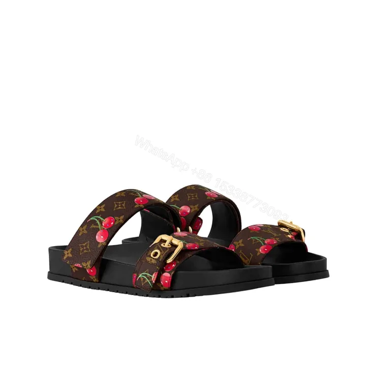 View 1 of LOUIS VUITTON X TAKASHI MURAKAMI BOM DIA FLAT COMFORT MULE BROWN 1AHM03
