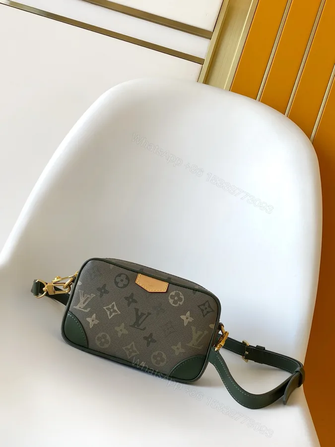 View 1 of LV 一比一 Monogram灰綠拼接相機包 斜挎單肩小方包