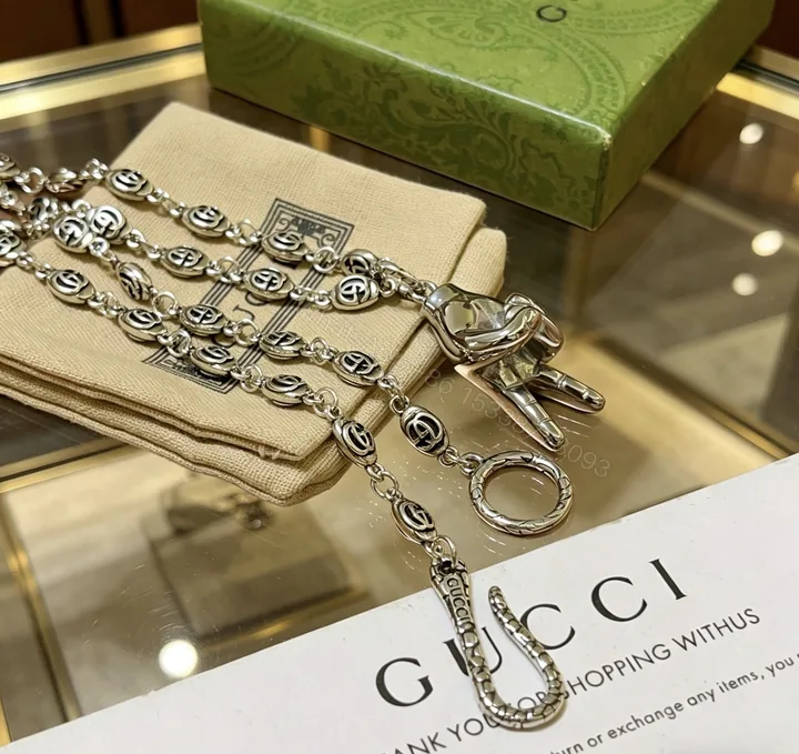 View 1 of Gucci一比一多圈鏈條吊墜項鍊 個性復古設計款