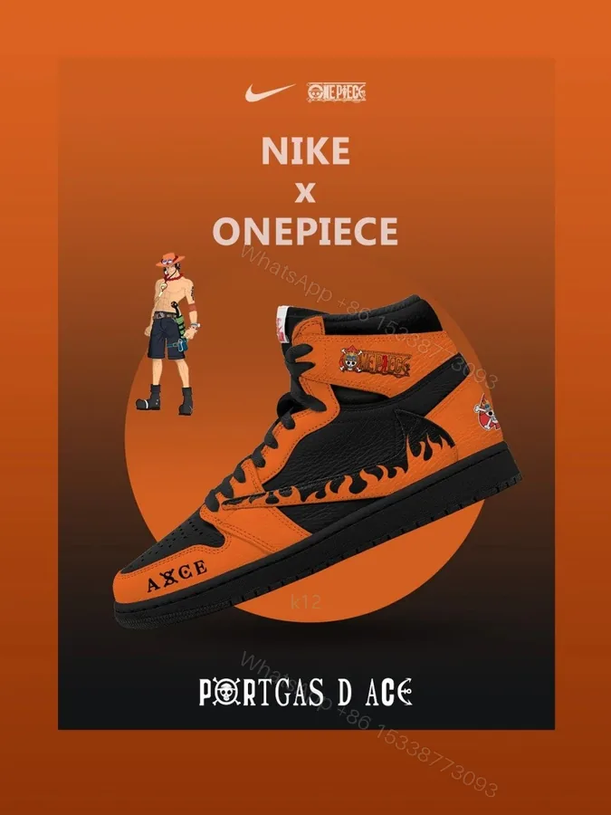 View 1 of Portgas D Ace V.2 Custom TS High Jordan 1