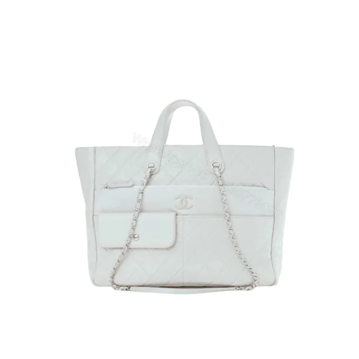 View 1 of Chanel Ultra Pocket Shopping Tote White 37Cm