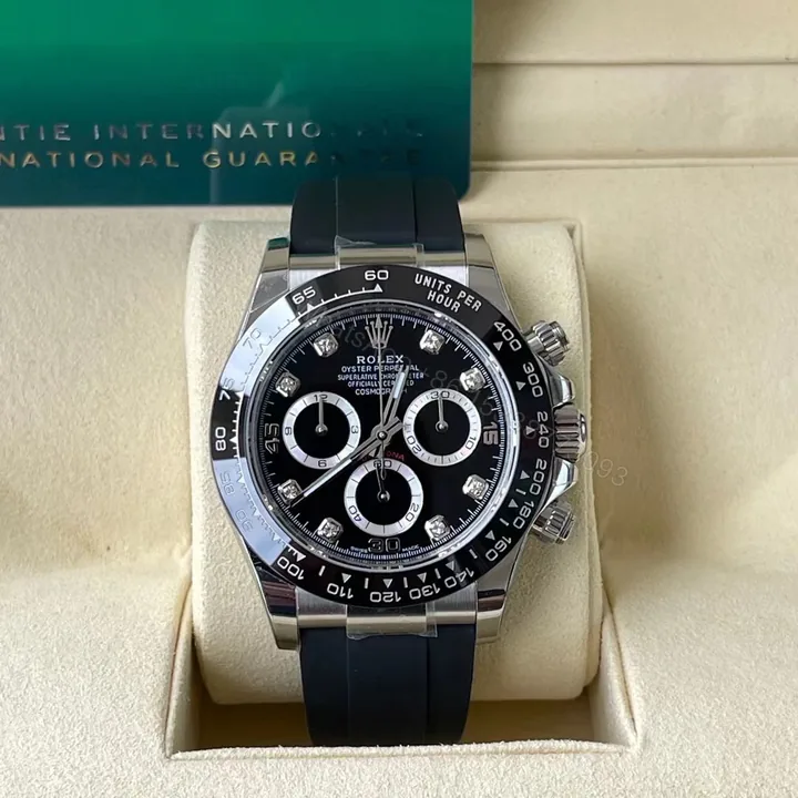 View 1 of Rolex 一比一 男款 Daytona 熊貓面橡膠帶計時腕錶 經典潮流款