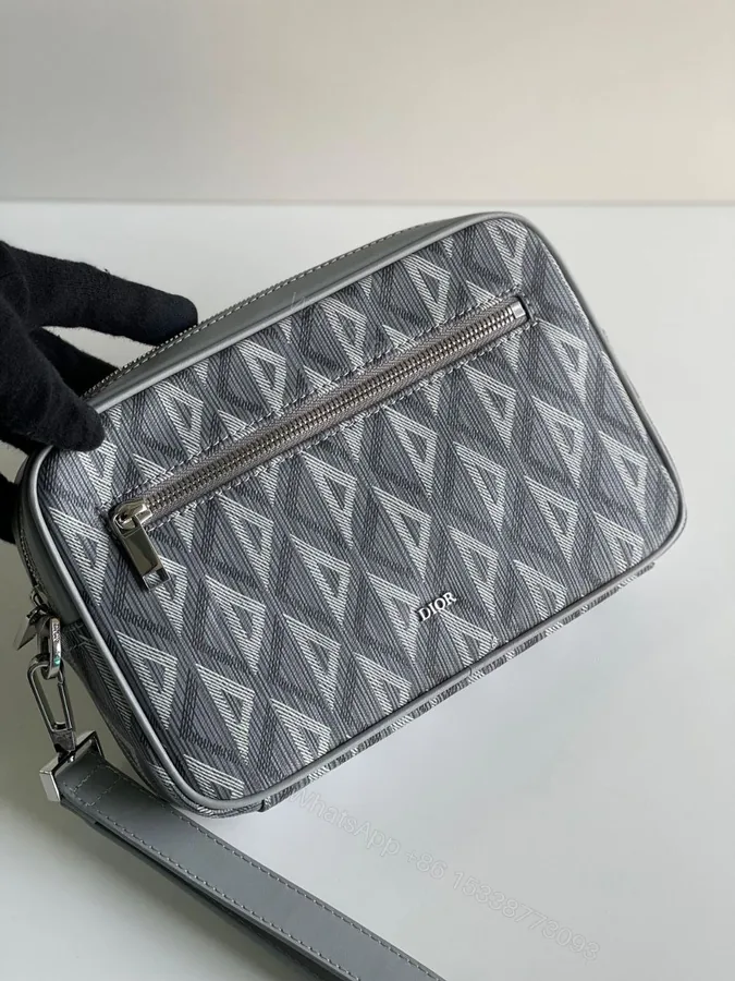 View 1 of DIOR Oblique Wristlet Pouch with a leather wristlet