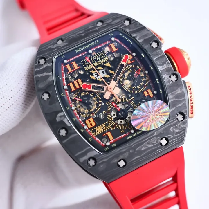 View 1 of BBR Factory Richard Mille RM011 Red Strap Watch