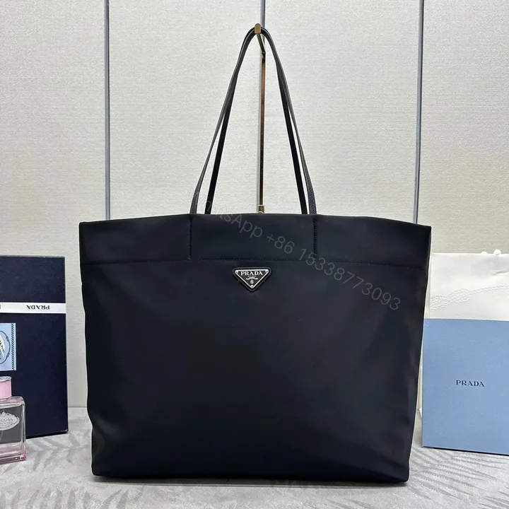 View 1 of MEDIUM SHOPPING BAG 40 IN BLACK RE-NYLON FABRIC