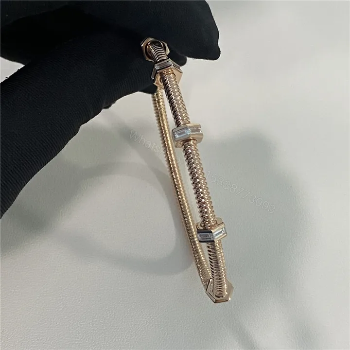 View 1 of Replica Cartier 18K Rose Gold Ecrou Bracelet Diamonds N6714517