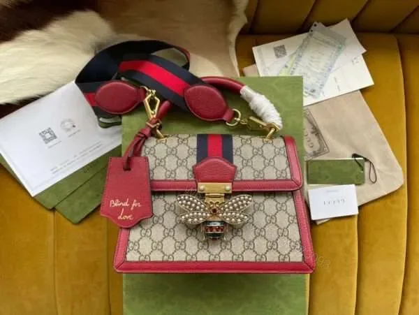 View 1 of Gucci Queen Margarnet Bag Like Auth Monogram Pattern 25.5×17.5cm