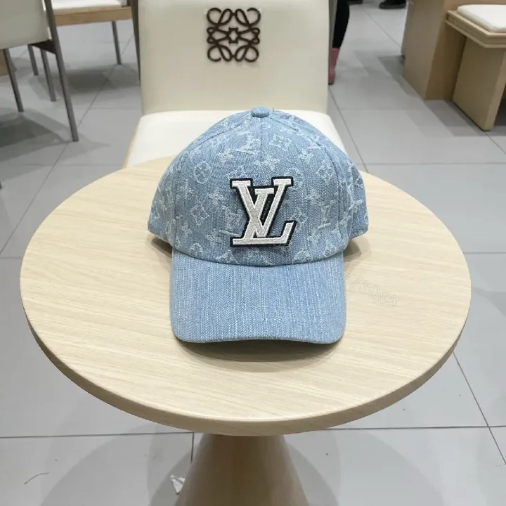 View 1 of Denim-Luxe Monogram Cap: Subtle Luxury Cap