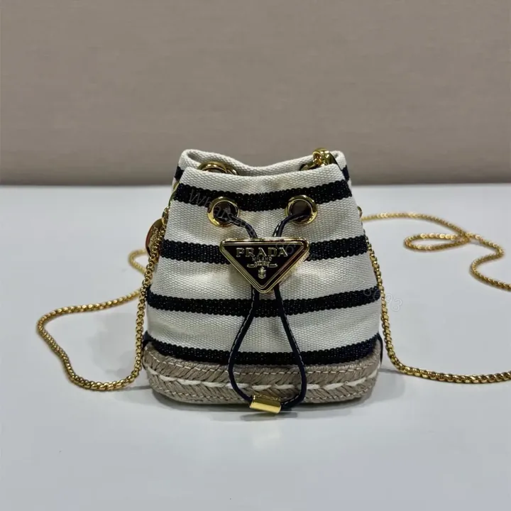 View 1 of 高仿Prada*Mariner系列1NR16H水桶包藍黑Mini免檢版