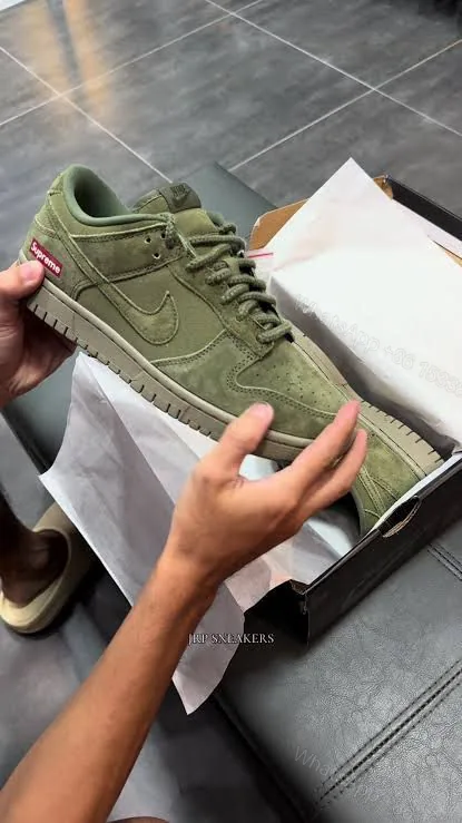 View 1 of FIRST COPY NIKE SB DUNK SUPREME OLIVE GREEN FOR MEN