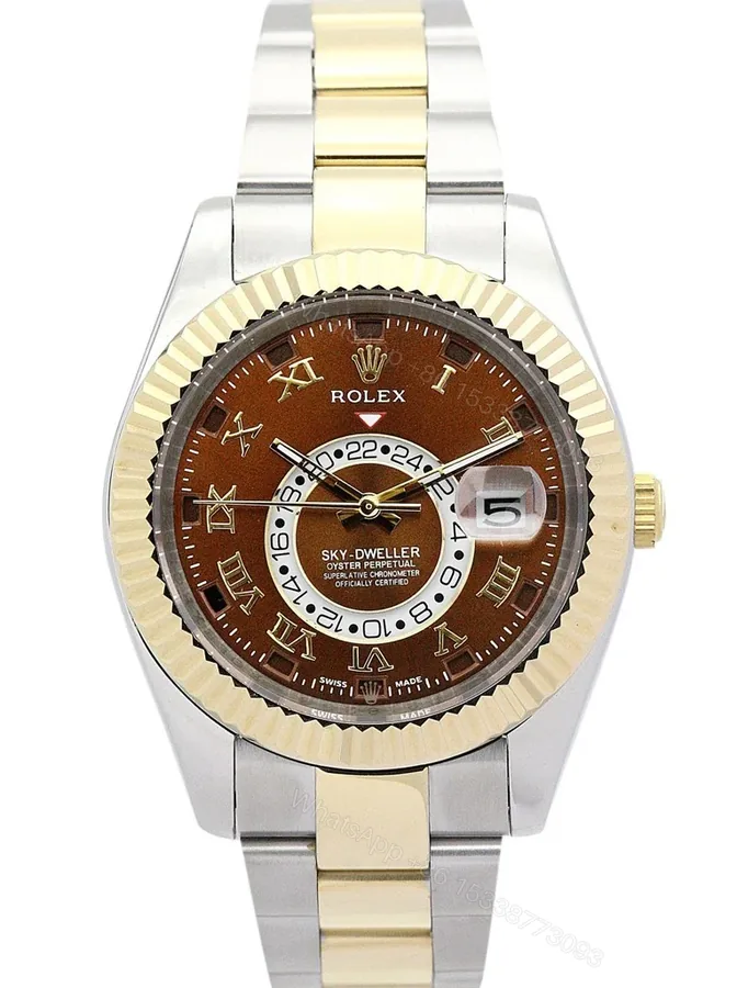 View 1 of Replica Rolex Sky-Dweller Brown Dial 326938-2