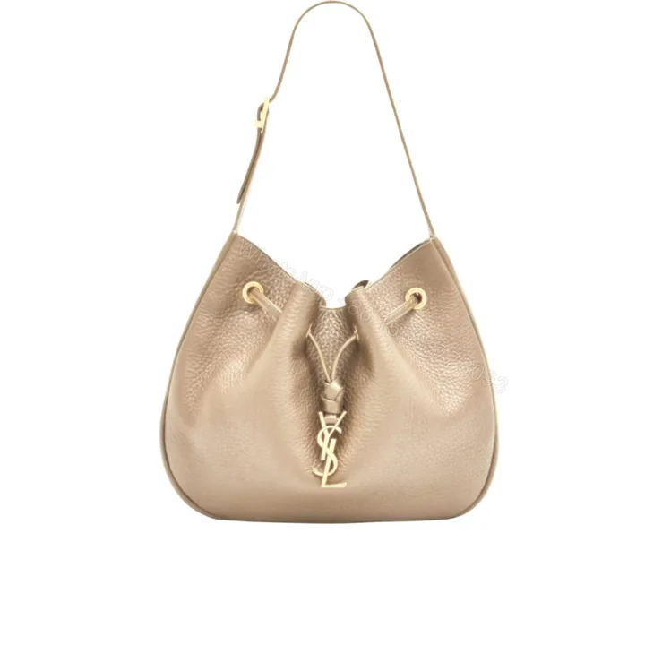 View 1 of Saint Laurent Paris VII Hobo Bag Beige 30Cm