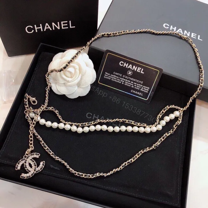 View 1 of Chanel 一比一項鍊 經典珍珠雙C造型 百搭層次感鏈條