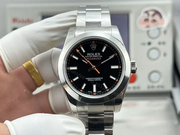 View 1 of Iconic milgauss replica 116400 40MM Black Dial Orange Lightning 116400-0001