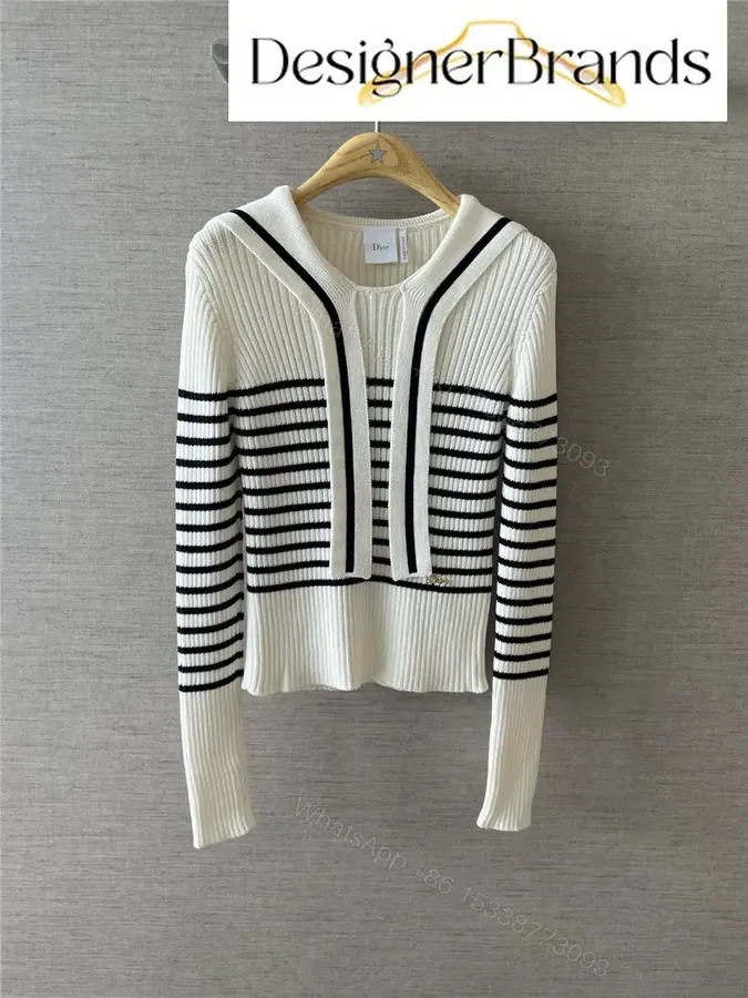 View 1 of Dior Dioriviera Striped Hooded Knit Sweater