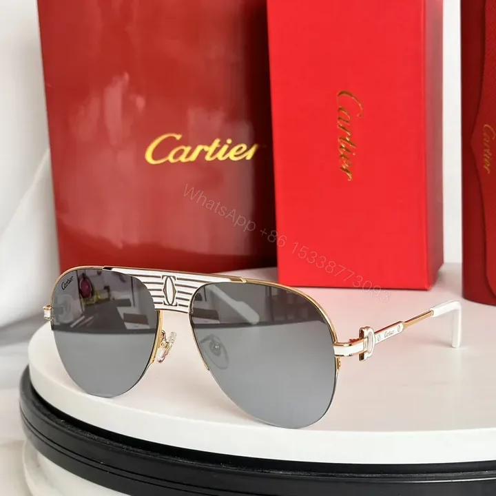 View 1 of Cartier-Inspired Aviators: Luxe Gradient Polarized Sunglasses