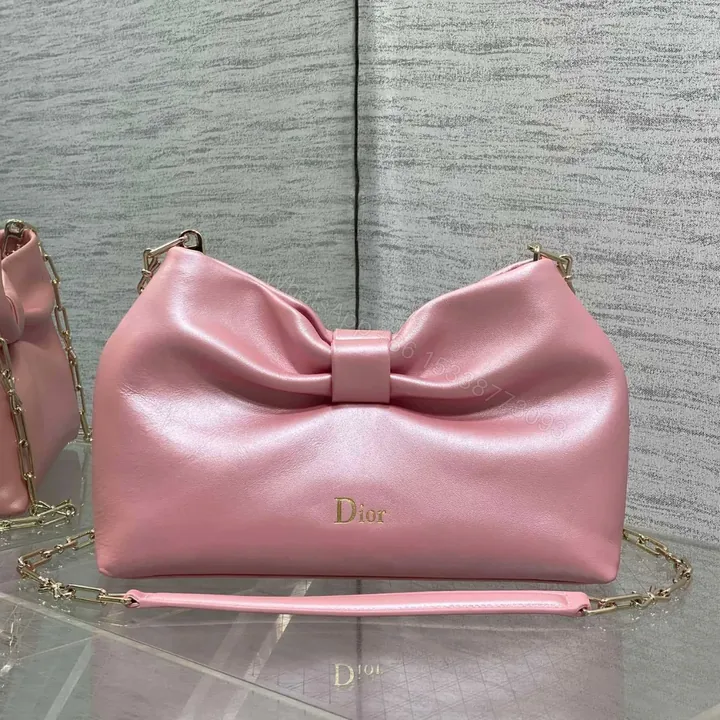 View 1 of Dior Bow Bag Pink Lambskin