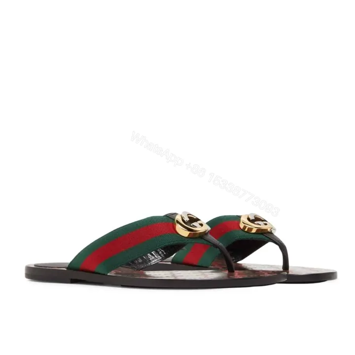 View 1 of Gucci GG Thong Web Sandal Black 612138 H9020 8476