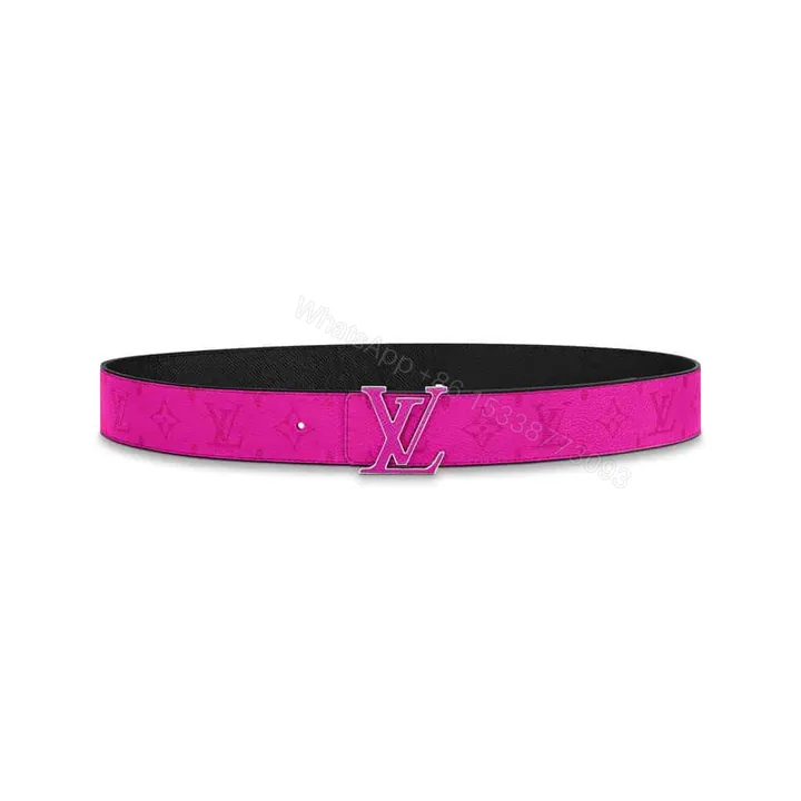 View 1 of LOUIS VUITTON INITIALES 40MM REVERSIBLE BELT PINK – B81