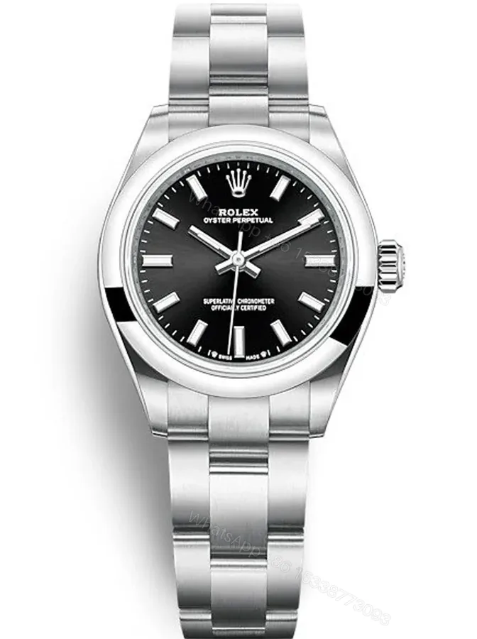 View 1 of Replica Rolex Oyster Perpetual Lady Black Dial 276200 28 mm