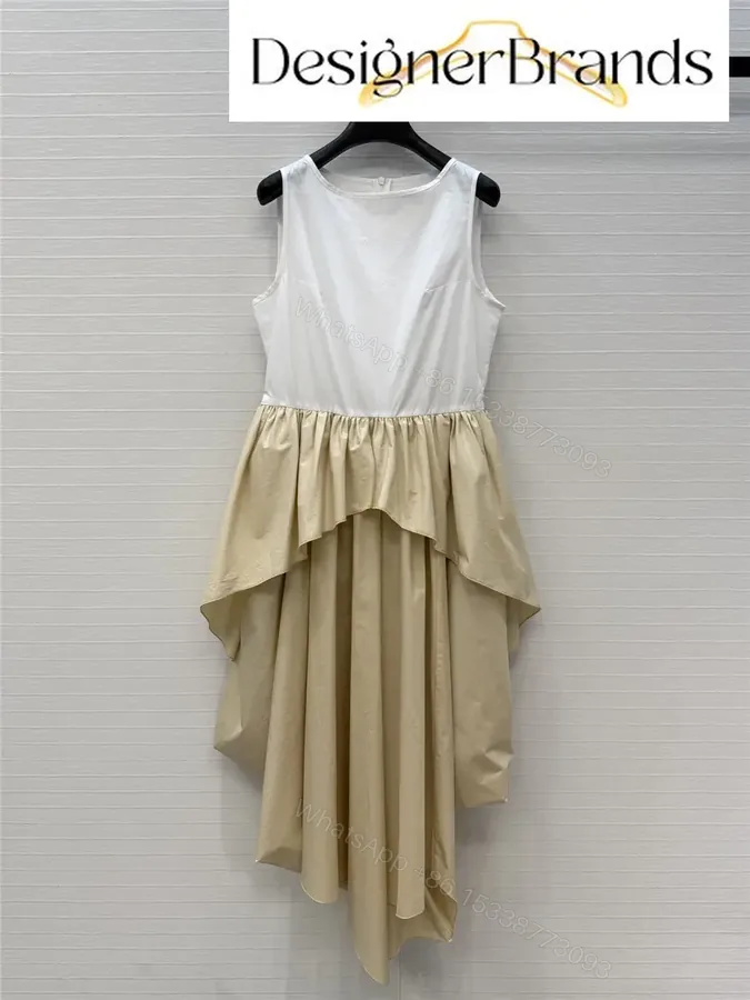 View 1 of LOEWE Paulas Ibiza Asymmetric Ruffled Cotton Dress