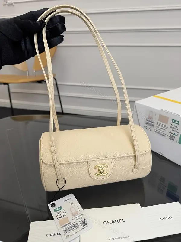 View 1 of Pebble Beige Mini Flap Bag: Luxury Everyday Chic, Tote-Grade Bag