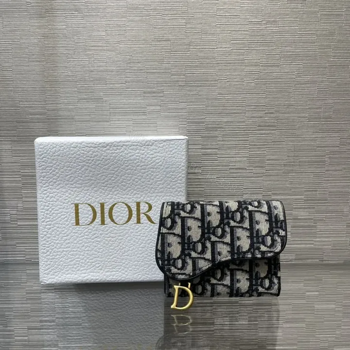 View 1 of Chic Monogram Wallet: Dior-Inspired, Compact Luxury