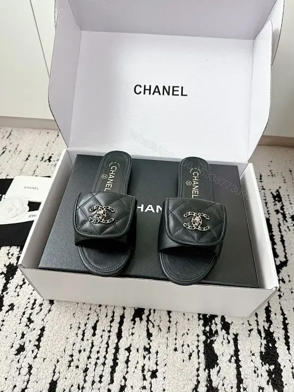 View 1 of Chic Satin-Trim Slide Sandals: Luxe Minimalist Comfort