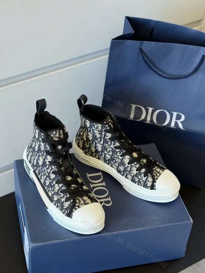 View 1 of Monogram High-Tops: Italian-Inspired Canvas sneakers