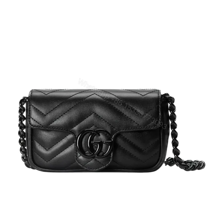 View 1 of Gucci GG Marmont Belt Bag Black 16Cm 699757 UM8KV 1000