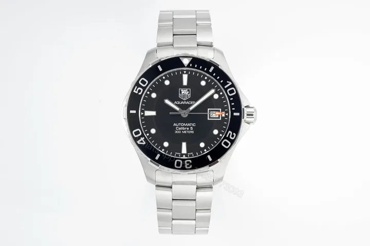 View 1 of XF Factory TAG Heuer Aquaracer Automatic Stainless Steel Watch – Black Dial, Date Display