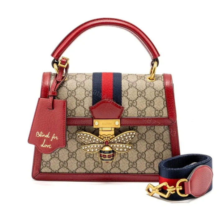 View 1 of Gucci Queen Margaret GG Small Top Handle Bag Red 25Cm