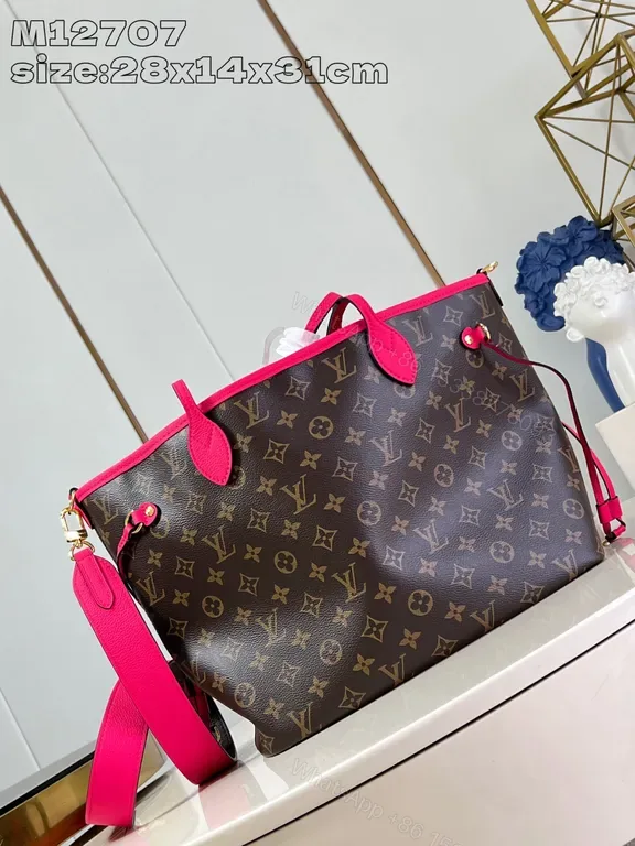 View 1 of Chic Monogram Messenger: Bold Pink Trim, Luxe Everyday Bag
