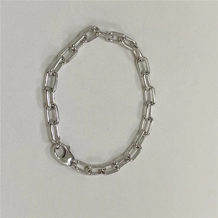 View 1 of Santos De Cartier Link Bracelet White Gold Dupe B6021400