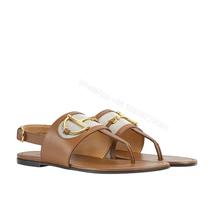 View 1 of GUCCI WOMEN’S THONG SANDAL WITH HORSEBIT LIGHT BROWN 834431 AAEZJ 2744