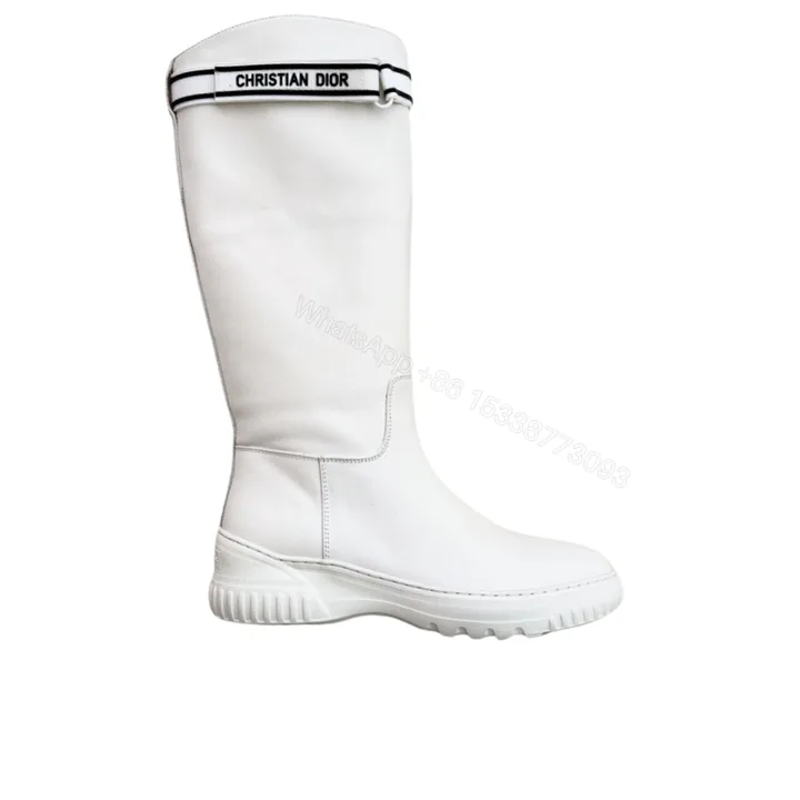 View 1 of DIOR D RACER BOOT CALFSKIN WHITE