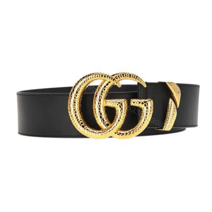 View 1 of GUCCI LEATHER BELT WITH DOUBLE G BUCKLE – B11